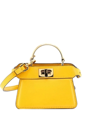 Fendi Pre-Owned Maxi Handle Peekaboo Bag Leather Nano crossbody bag - Yellow