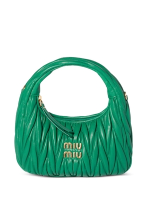 Miu Miu Wander matelassé nappa-leather bag - Green