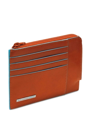 PIQUADRO zipped leather card holder - Brown