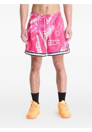 PUMA x Fast & Furious printed drawstring shorts - Pink