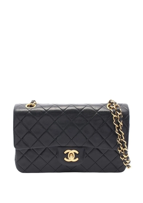 CHANEL Pre-Owned 1989-1991 Small Classic Lambskin Double Flap shoulder bag - Black