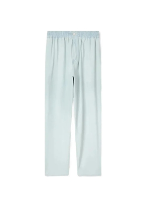 Kenzo bleached chambray track-pants - Blue