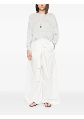 Fedeli marl-effect crew-neck sweater - Blue