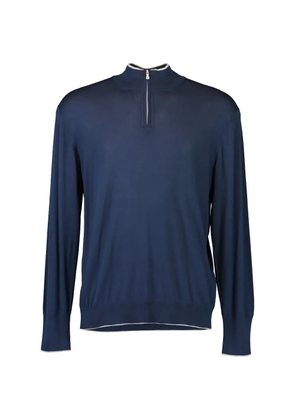 Eleventy half-zip long-sleeve sweater - Blue
