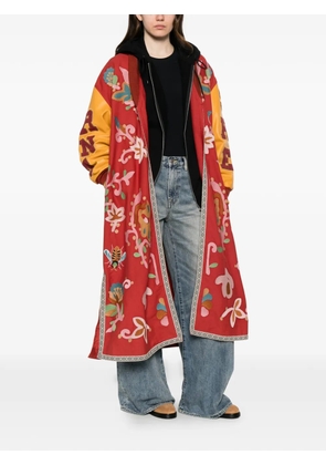 FRONT STREET 8 floral-embroidered coat