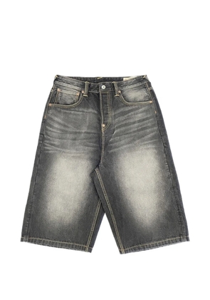 EVISU seagull embroidery denim shorts - Grey