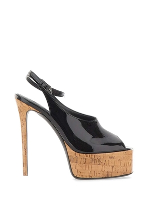 The Attico Ornella ankle-strap heeled sandals - Black