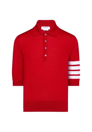 Thom Browne 4-Bar merino polo shirt - Red