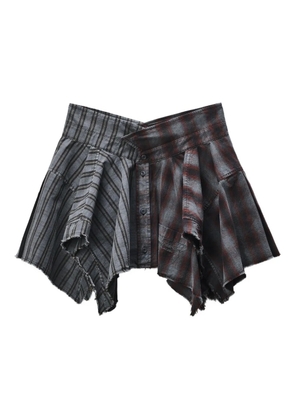 Alexander Wang plaid cotton mini skirt - Grey