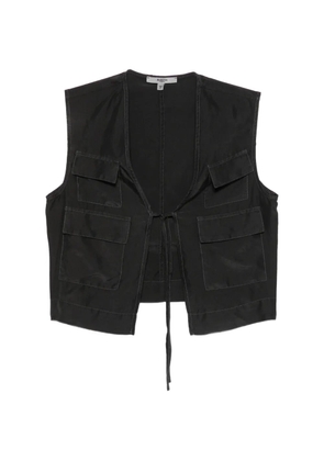 Barena Multi Pura silk vest - Black