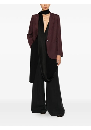 Via Masini 80 pleated wide-leg trousers - Black