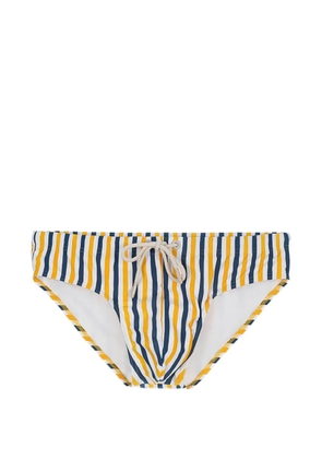 MOSSO SUN WEAR stripe slip swim briefs - Yellow