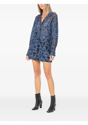 JBQ Beckett floral-pattern lace skirt - Blue