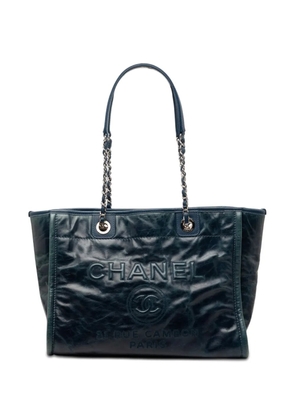 CHANEL Pre-Owned 2016-2017 Small Glazed Calfskin Deauville tote bag - Blue