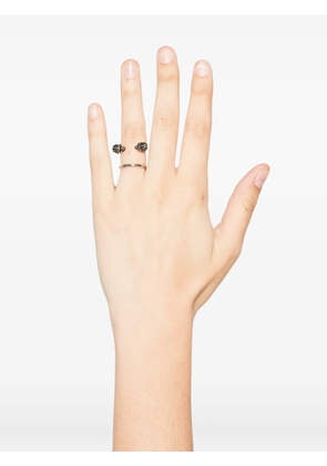 Alexander McQueen skull-embellished double ring - Silver