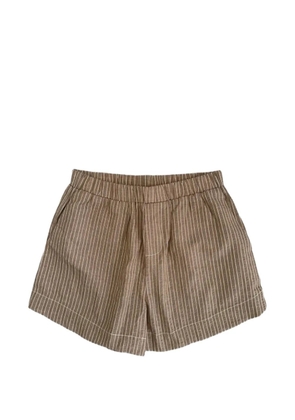 Taylor striped elasticated shorts - Brown