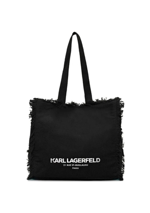 Karl Lagerfeld K/RSG frayed-edge tote bag - Black
