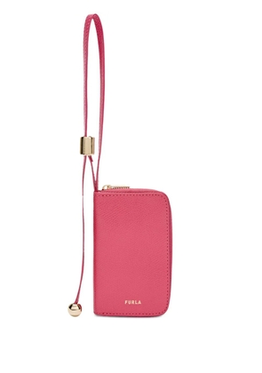 Furla logo-detail key case - Pink