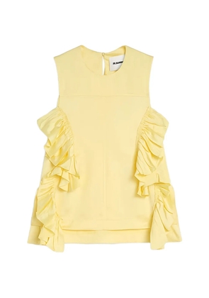 Jil Sander ruffled sleeveless top - Yellow