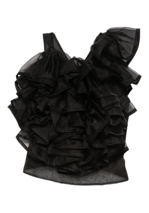 Viktor & Rolf ruffled volant top - Black
