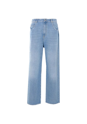 TRUE AVENUE Marta used-effect straight-leg jeans - Blue