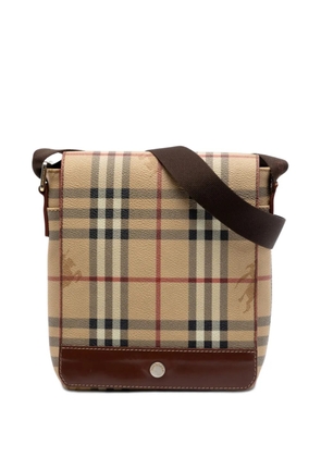 Burberry Pre-Owned 2000-2017 Haymarket Check Coated Canvas Flap crossbody bag - Neutrals