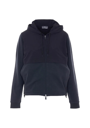 Herno panelled zip-up hoodie - Blue