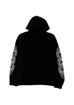 Chrome Hearts embroidered-floral hoodie - Black