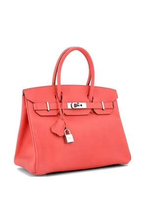 Hermès Pre-Owned Birkin Handbag Pink Epsom with Palladium Hardware 30 satchel