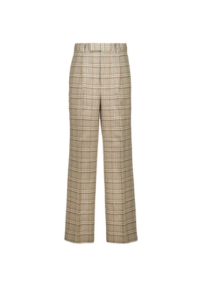 Auralee check-pattern trousers - Neutrals