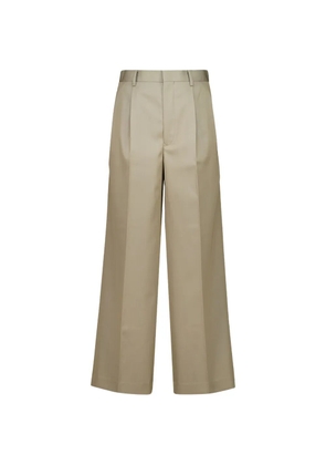Auralee pleated wool trousers - Neutrals
