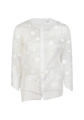 Junya Watanabe polka-dot sheer cardigan - Neutrals
