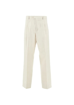 MARSEM pleated slub-texture trousers - Neutrals