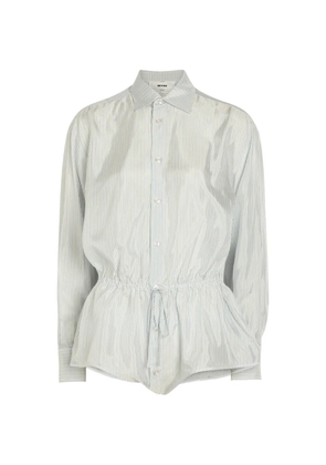 Better striped drawstring-waist playsuit - White