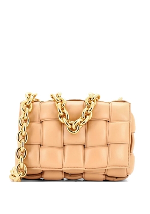 Bottega Veneta Pre-Owned Cassette Chain Padded Maxi Intrecciato Leather crossbody bag - Neutrals