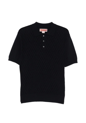 Baracuta patterned polo shirt - Black