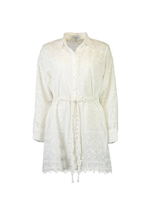 Waimari Alloria embroidered mini dress - White