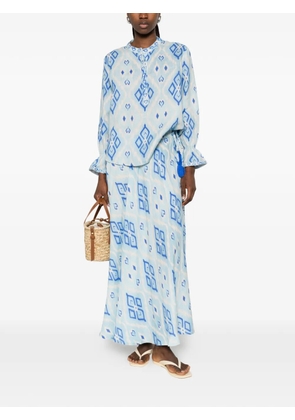 NIMO WITH LOVE ikat-pattern blouse - Blue