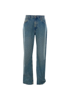 Daily Paper amba monogram-pattern jeans - Blue