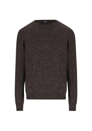 Zegna crew-neck sweater - Brown