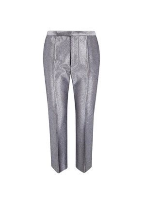 SAPIO metallic-finish pressed-crease jeans - Silver