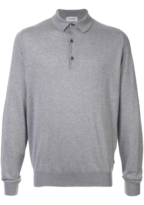 John Smedley long-sleeve polo shirt - Grey