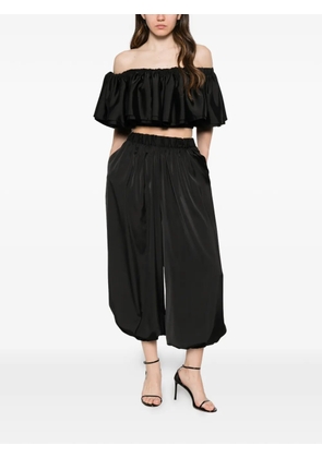 Parlor elasticated-waist blouse - Black