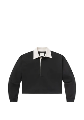 Citizens of Humanity Aris Rugby contrast-collar long-sleeve polo top - Black