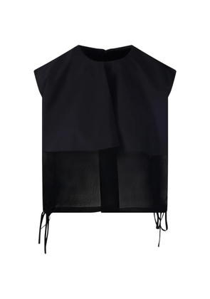 LITKOVSKA sheer-panel sleeveless top - Black