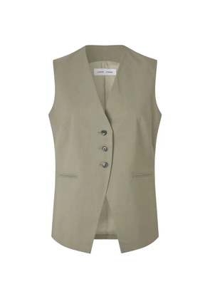 SAMSOE SAMSOE melange-effect V-neck waistcoat - Green