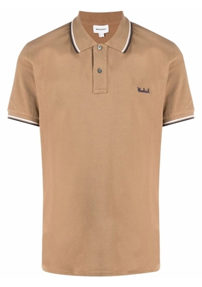 Woolrich stripe-trim polo shirt - Brown