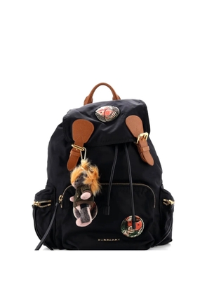 Burberry Pre-Owned Rucksack Patch Embellished Nylon Medium backpack - Black