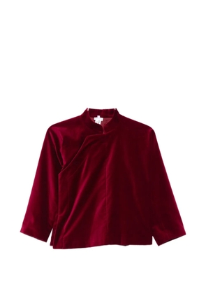 Comme Des Garçons Comme Des Garçons velvet cropped jacket - Red