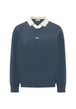 Autry logo-print knitted sweatshirt - Blue